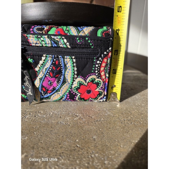 Vera Bradley Tri Fold Wallet Kiev Paisley Floral Quilted Boho Artsy Maximalist - Picture 4 of 8
